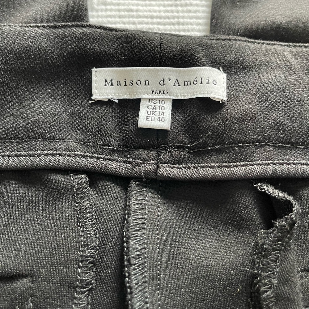 Maison D’Amelie Black Tapered Pants - Picture 4 of 5